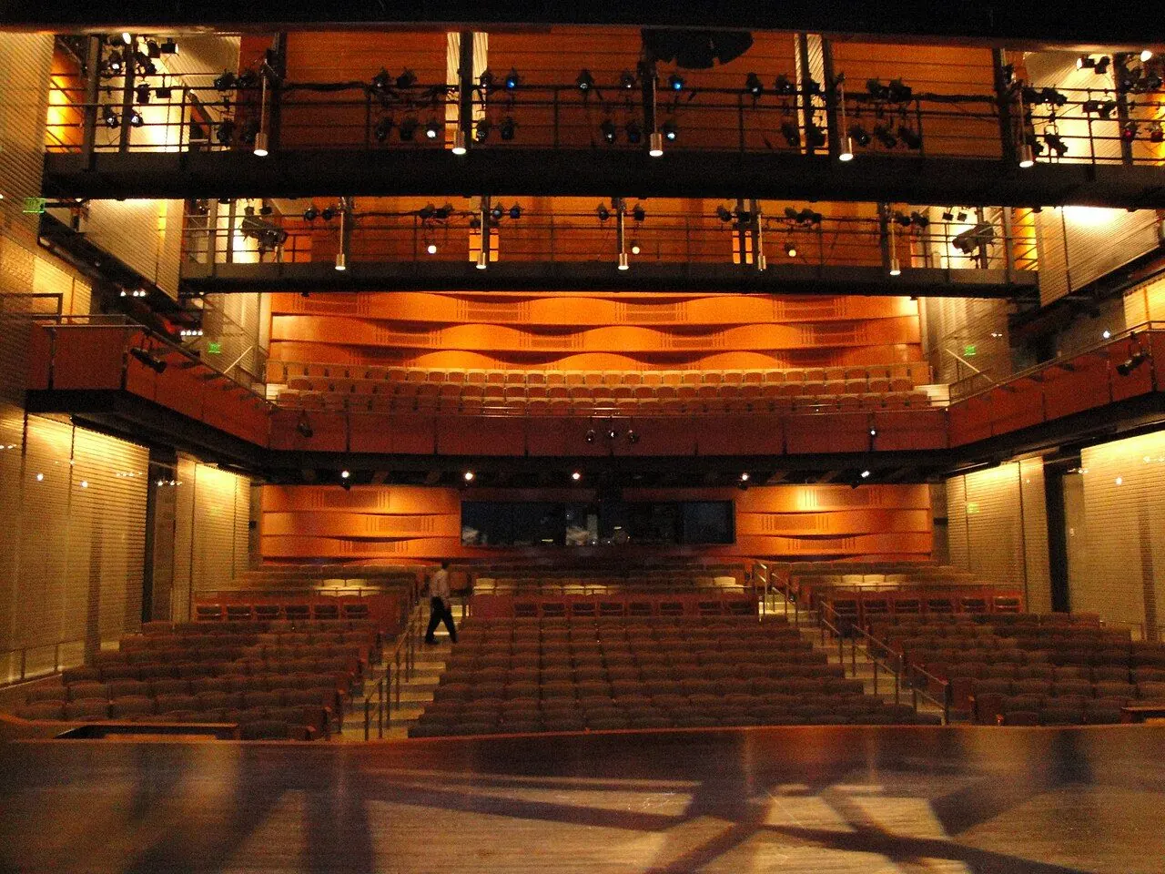 Arena concert with standing floor and tiered seating